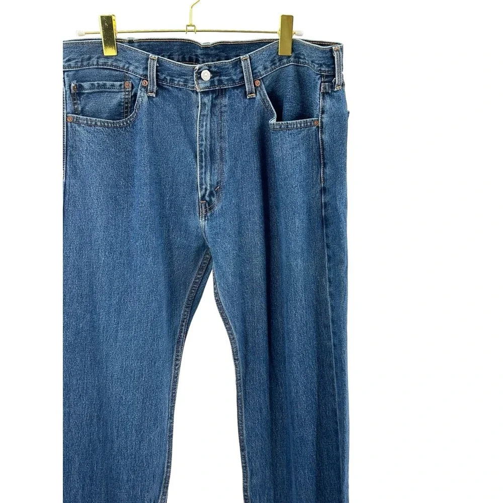 Levi Strauss 505‎ Regular Fit Straight Leg Jeans Blue Denim 38x32